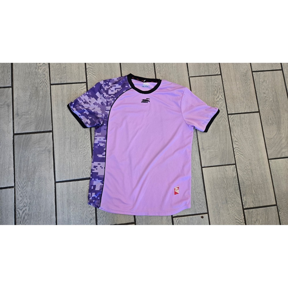 Riki Factory GA FC Soccer Jersey Purple Digital Camo Training Shirt Mens XL